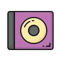 An icon of dvd player in trendy design style, modern cd rom vector