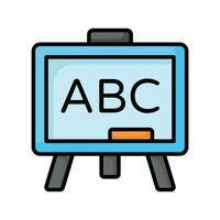 Alphabets of board, icon of class board, school board, english class vector