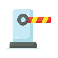 A handcrafted icon of traffic barrier, stop barrier, stop check post vector