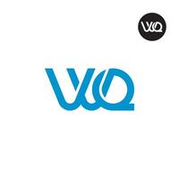 Letter VVQ or WQ Monogram Logo Design vector