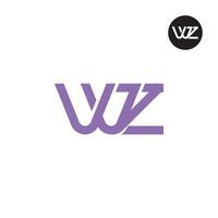 letra vz o wz monograma logo diseño vector