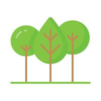 An icon of forest trees, modern vector of trees