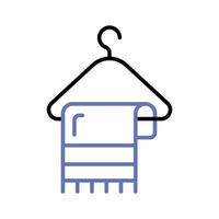 Get your hands on this hanging towel icon design, vector of cleaning towel