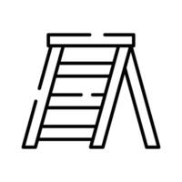 hermosamente diseñado de moda icono de escalera, construcción escalera vector