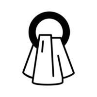 Get your hands on this hanging towel icon design, vector of cleaning towel