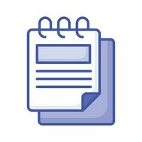 A design of Drafting pad, visually appealing vector of notepad in trendy style