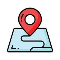 Visually perfect icon of location map, editable vector