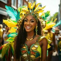 AI generated Beautiful mardi gras Costume woman photo