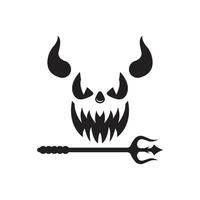 plantilla de vector de logotipo de diablo