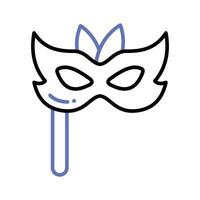 An editable icon of Party mask in trendy style, A beautiful party prop masquerade vector