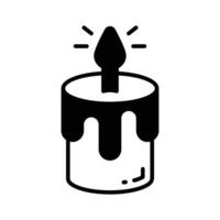 Get your hands on this carefully crafted icon of candle in trendy style vector