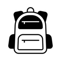 obtener tu manos en colegio bolso vector diseño, prima práctico icono de mochila