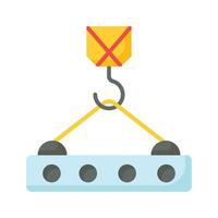 A well designed icon of construction crane, crane hook up for premium use vector