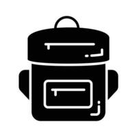 Get your hands on school bag vector design, premium handy icon of backpack