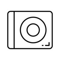 un icono de DVD jugador en de moda diseño estilo, moderno discos compactos ROM vector