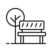 Carefully crafted vector of park bench in modern style, easy to use and download