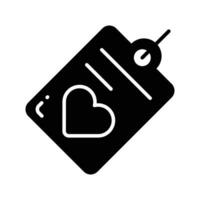 Modern icon of love tag, amazing icon of heart tag vector