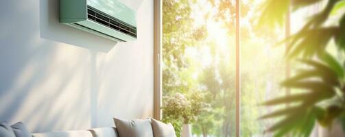 AI generated air conditioning installation in home photo