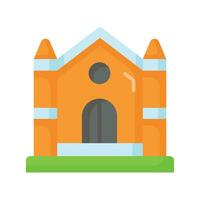 A christianity house vector flat style, church icon trendy design