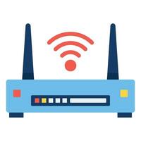 Take a look at this visually appealing wifi router vector in flat style