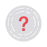 Flat style icon of query, question mark, ready for premium use vector