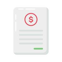 Grab this creatively crafted icon of invoice in flat style, ready to use vector