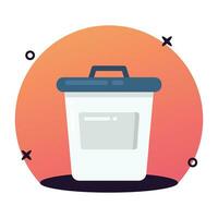 Have a look at this flat icon of delete in trendy style vector