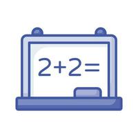 An amazing icon of school board in modern style, mathematics, calculations vector