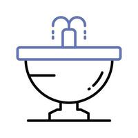 Get your hands on this amazing icon of fountain in modern style, garden water spring decoration vector