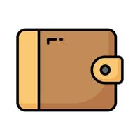 Vector of cash wallet, icon of wallet having currency in editable style