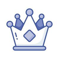 Trendy icon of crown isolated on white background vector