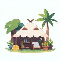 ai generado verano ambiente vacaciones trópico icono acortar Arte pegatina decoración sencillo antecedentes foto