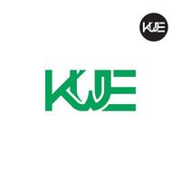 letra kwe monograma logo diseño vector