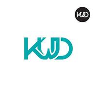 letra kwd monograma logo diseño vector