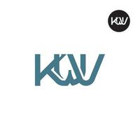 letra kwv monograma logo diseño vector