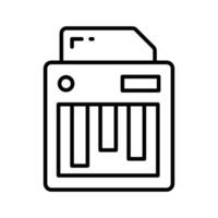 An icon of paper shredder in trendy design style, cutting machine vector