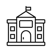 Get your hold on this amazing icon of school building, isolated on white background vector