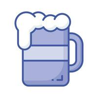 Cheers vector icon in new style, editable design of beer mug