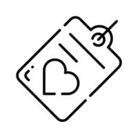 Modern icon of love tag, amazing icon of heart tag vector