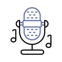 Microphone vector design isolated on white background, ready to use icon