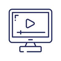 Online computer video vector design, ready to use in websites and mobile apps