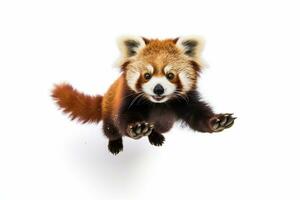 AI generated Red panda isolated on white background. photo