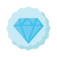 Diamond inside badge showing concept of best quality vector design, premium quality icon