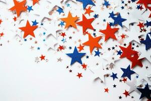 AI generated patriotic confetti stars patriotic party photo