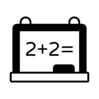 An amazing icon of school board in modern style, mathematics, calculations vector