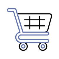 Shopping cart icon in trendy style, editable vector