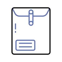 A sleek and secure representation of organized communication. An icon of long document envelope vector