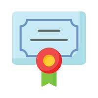 Authorized document, paper with badge depicting concept icon of certificate vector