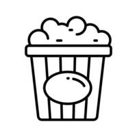 un perfectamente diseño de palomitas de maíz paquete vector icono, aislado en blanco antecedentes