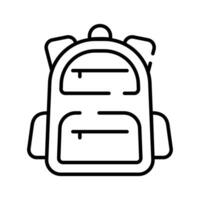 obtener tu manos en colegio bolso vector diseño, prima práctico icono de mochila